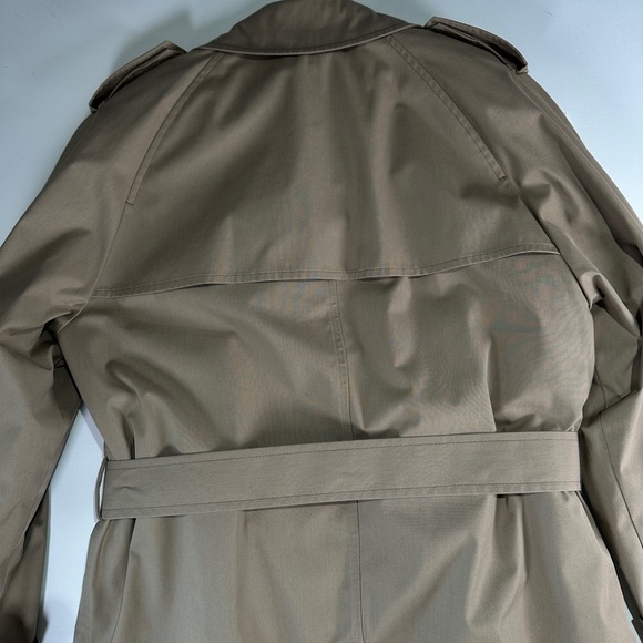 London Fog vintage mens trench coat relaxed cotton blend zip out liner 40R - Picture 6 of 16